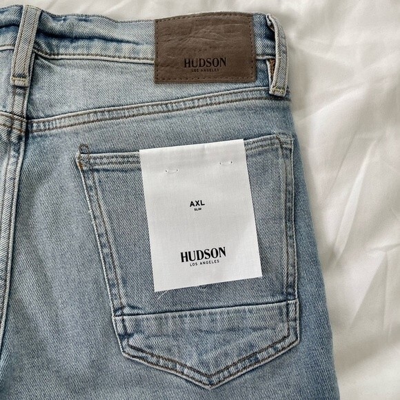 NWT Hudson Axl Mens Jeans Ripped Skinny Fit Jeans Silence Size 31 - Picture 7 of 7